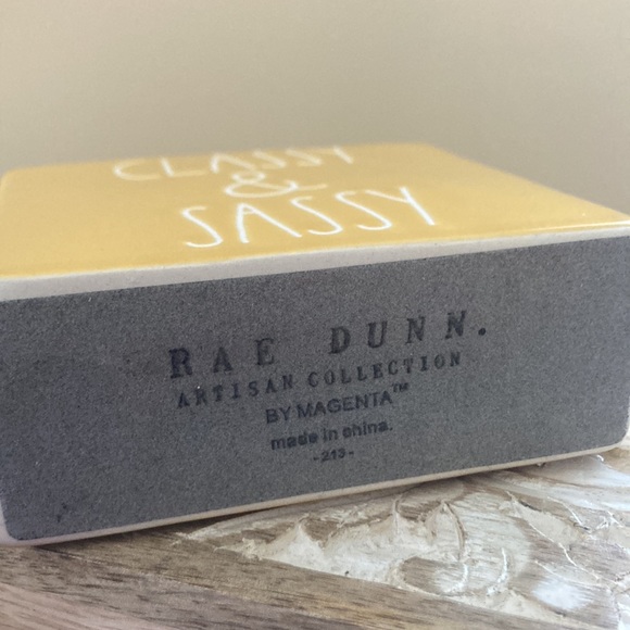 🥰 NWT - CLASSY & SASSY- office desk reminder gift paper weight ceramic sign 🥰 - Picture 6 of 6